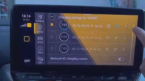 Volkswagen ID4 настройка таймера зарядки