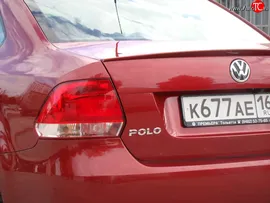 Лип спойлер Racing Volkswagen Polo 5 (2009-2020) (Неокрашенный)