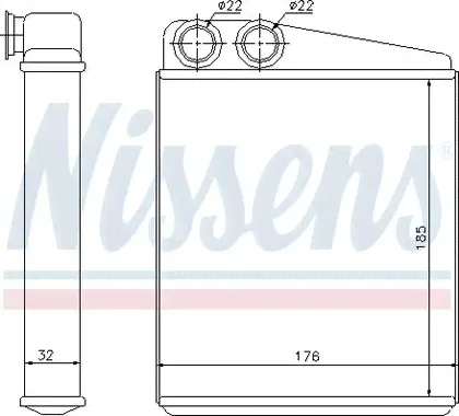 Радиатор отопителя (печки) Nissens ** FIRST FIT ** для Volkswagen Jetta VI 2010-2019. Артикул 70228