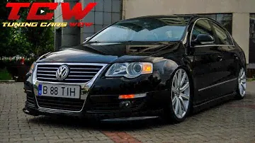 VW Passat B6 Bagged on OEM Rims Tuning Project by Radu