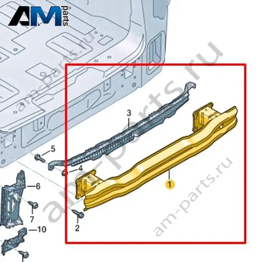 Кронштейн бампера Volkswagen id-Buzz 2023-2024 1T3807305