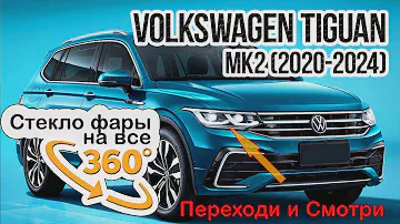 Стекло фары Volkswagen Tiguan (2020-2023) Китай