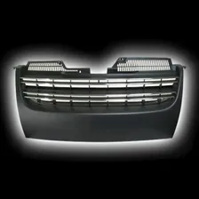 Решетка радиатора без логотипа, черная/хром, Volkswagen Jetta 2005-2010