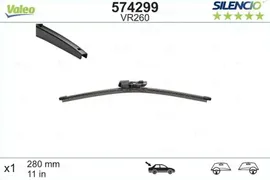 Щетка стеклоочистителя (дворник) Valeo задняя для Volkswagen Polo VI 2017-2024. Артикул 574299