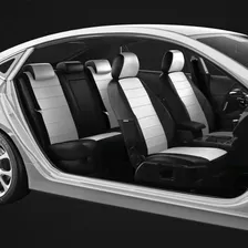 Чехлы для сидений экокожа Volkswagen Touran с 2014-2019 компактвэн белый VW28-0704-EC03