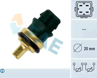 Датчик температуры охлаждающей жидкости FAE для Volkswagen Passat B5 1996-2000. Артикул 33782