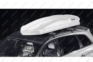 Багажный бокс на крышу (207,4x79,8x33,4 см, двусторонний) Pentair COBRA 420L Volkswagen Polo Mk6 лифтбек (2020-2022) (белый глянец)