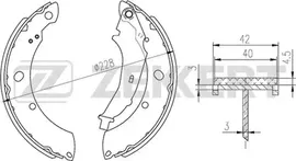 Тормозные колодки Zekkert задние для Volkswagen Polo V 2010-2024. Артикул BK-4266