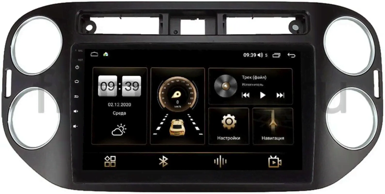 Штатная магнитола Volkswagen Tiguan 2011-2016 LeTrun 4196-9-1042 на Android 10 (6/128, DSP, QLed) С оптическим выходом
