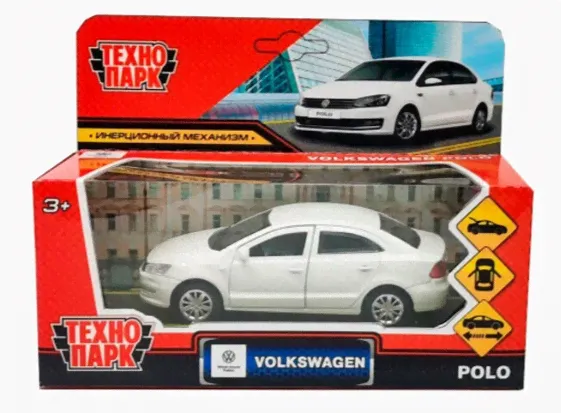 Машина металлическая ТЕХНОПАРК VOLKSWAGEN POLO бел.