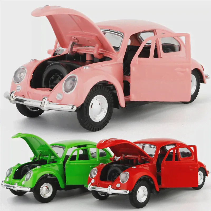🛍 Классическая Жук 1:36 брелок для автомобильных ключей, Volkswagen Vw Diecast металлические игрушечный автомобиль из сплава вытяните назад автомобиль в качестве подарка для детей-1