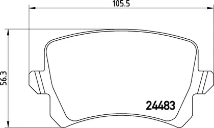 Тормозные колодки Brembo задние для Volkswagen Tiguan I 2007-2018. Артикул P 85 109-2