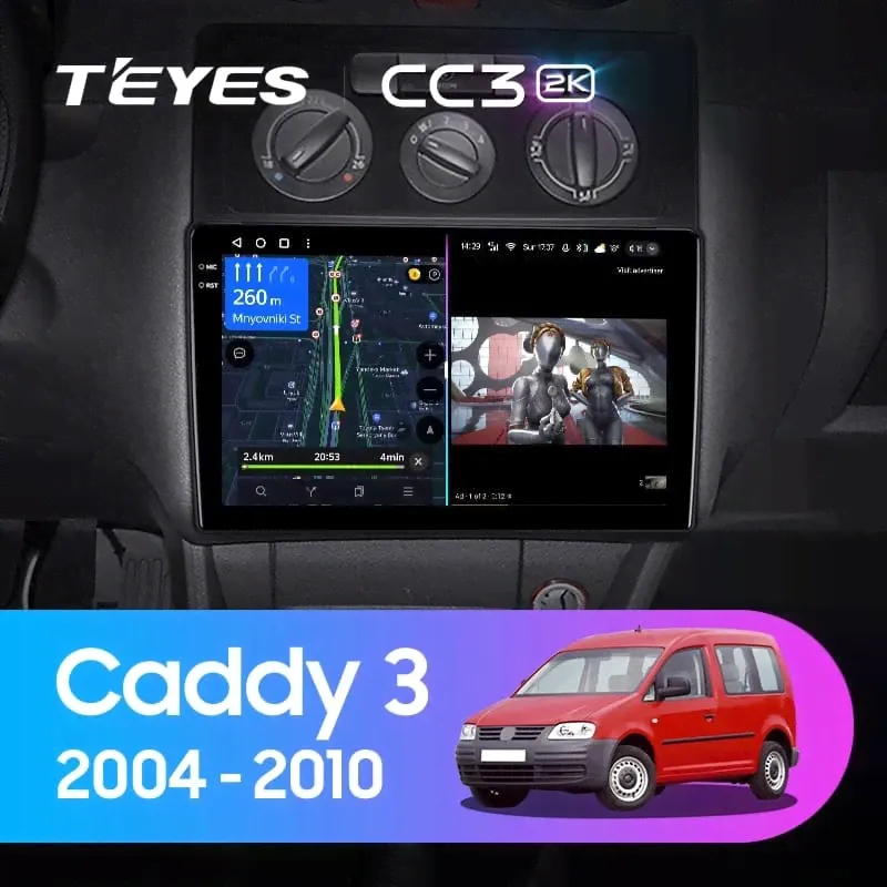 Штатная магнитола Teyes CC3 2K 6/128 Volkswagen Caddy 2K (2004-2010)-0