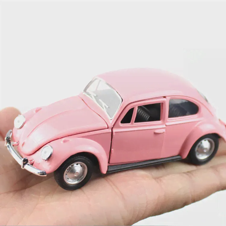 🛍 Классическая Жук 1:36 брелок для автомобильных ключей, Volkswagen Vw Diecast металлические игрушечный автомобиль из сплава вытяните назад автомобиль в качестве подарка для детей-0