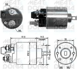 Втягивающее реле стартера Meat & Doria для Volkswagen Sharan I 1995-2010. Артикул 46123