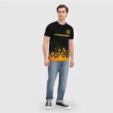 Футболка Volkswagen - gold gradient: символ сверху