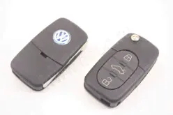 Ключ выкидной Volkswagen 3 кругл. кнопки.-0