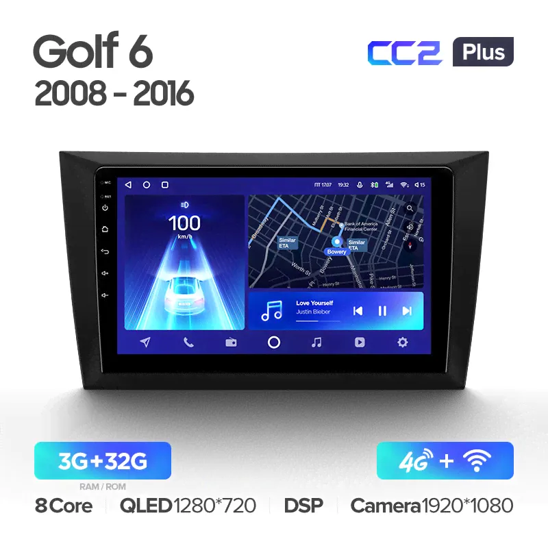 Магнитола Teyes CC2 Plus 4-32 Volkswagen Golf 6 2008 — 2016 9.0"-1