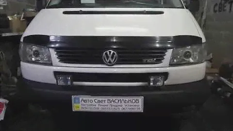 14 Volkswagen T4 Часть 2 Установка линз с глазами , шлифовка стёкл