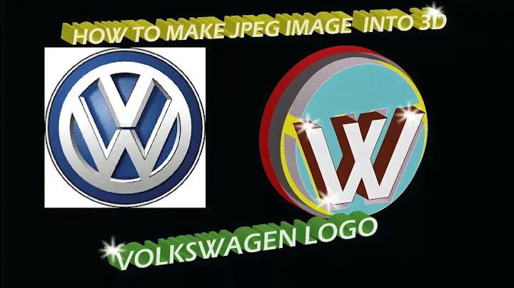 Creation of Volkswagen logo into 3D by using the jpeg imagine