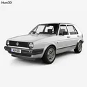 Volkswagen Golf Mk2 5-door 1983 3D model
