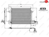 Радиатор кондиционера SAT Volkswagen Caddy 2K - Touran 1T