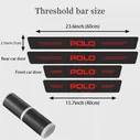 🛍 4 шт. для Volkswagen VW Polo 6R 6N 6N2 6C 9N 9N3 Rline R Line Автомобильная Накладка на порог Декор наклейки из углеродного волокна аксессуары