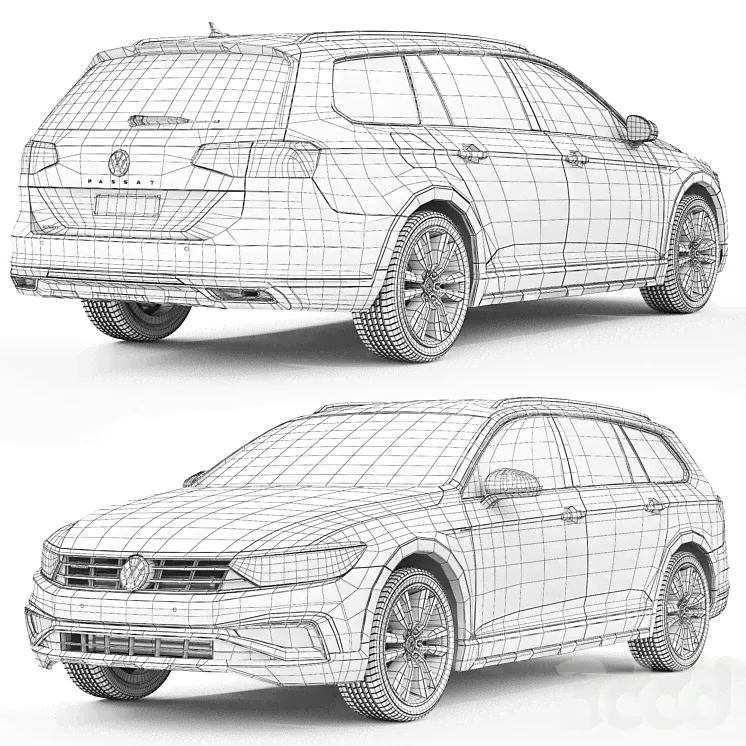 Volkswagen Passat Alltrack B8 (FL) 2020 - Транспорт - 3D модель