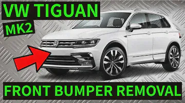VW TIGUAN MK2 - Как снять передний бампер Снятие и замена
