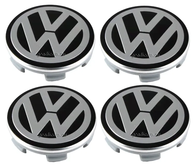 Колпачки на диски Volkswagen (60/54/12) черные SC/AV-0