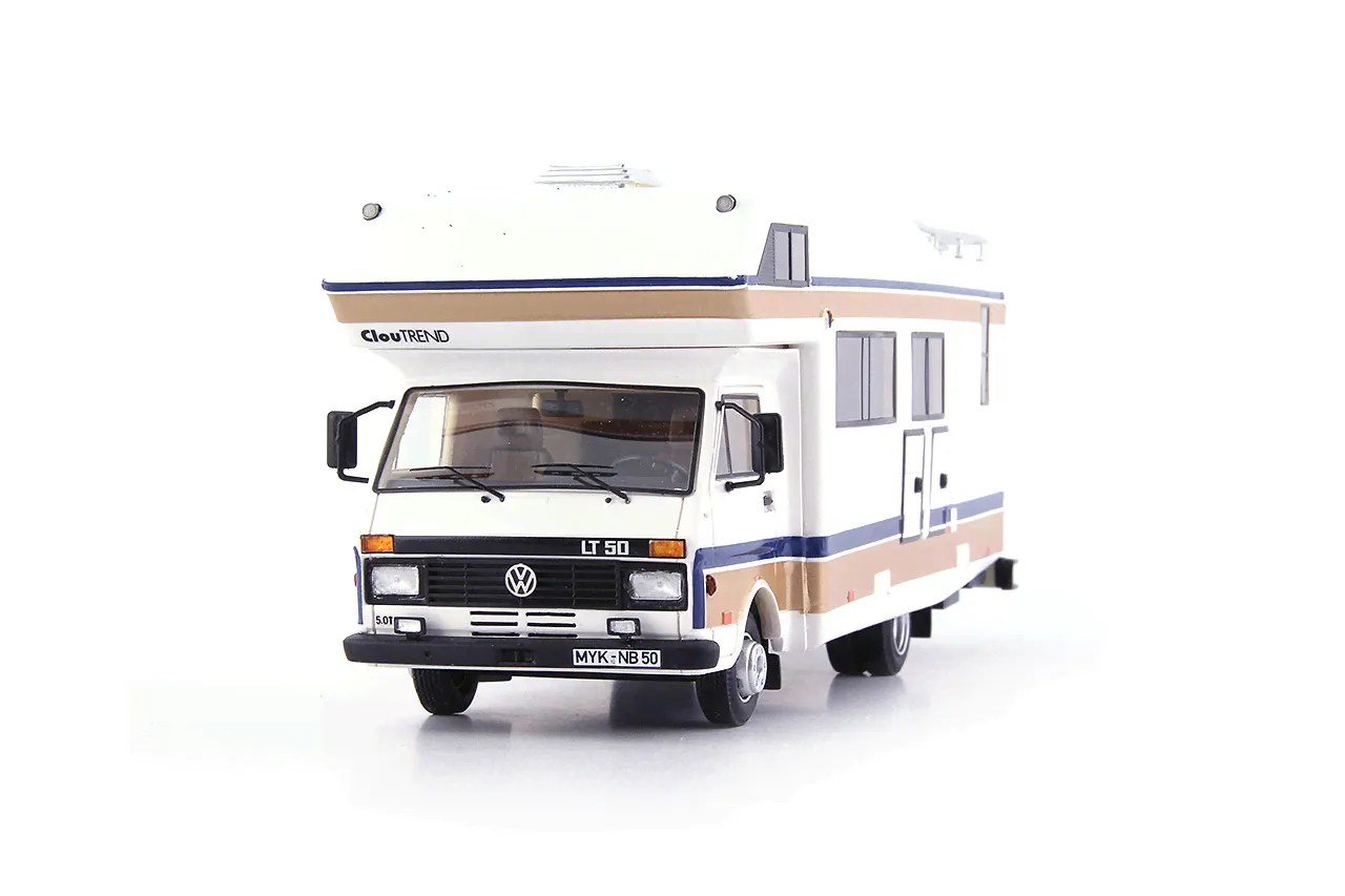 Масштабная модель Volkswagen LT50 Niesmann&Bischoff Clou Trend 650 F автодом 1988 белый с коричневым лучшая цена!-3