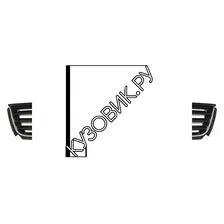 Решетка переднего бампера центральная Volkswagen Polo 5 (2010-2015) с хромом