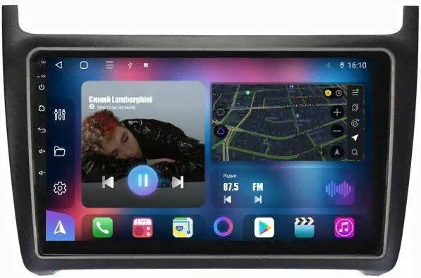 Магнитола для Volkswagen Polo 2009-2020 - FarCar 910M Android 10, 8-ядер, QLED, Carplay, SIM-слот