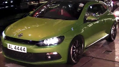 Hong Kong. Nice Green Volkswagen Scirocco With 4444 Licence Plate