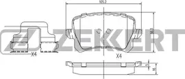 Тормозные колодки Zekkert задние для Volkswagen Tiguan I 2007-2018. Артикул BS-1168