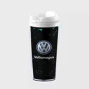 Термокружка Volkswagen auto голубые краски Непроливайка