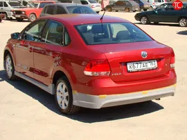 Накладка заднего бампера Racing Volkswagen Polo 5 (2009-2015) (Неокрашенная)