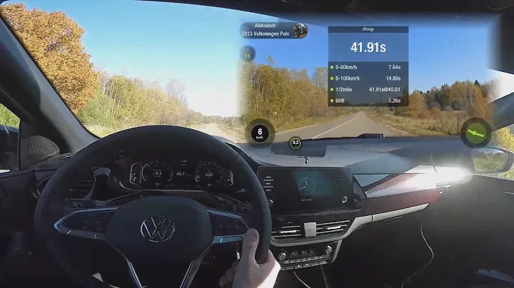 VW Polo 2021 Liftback, 1.6 АКПП замер разгона 0-100км/ч / Dragy