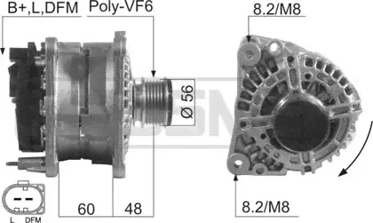 Генератор Era OEM для Volkswagen Transporter T5 2003-2009. Артикул 210231
