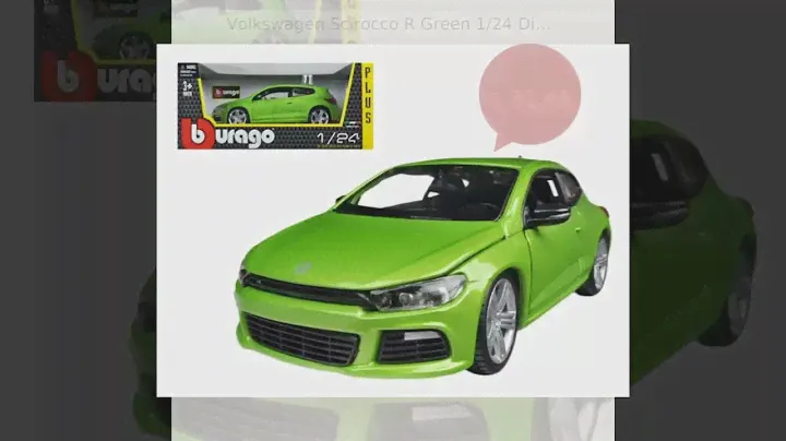Volkswagen Scirocco R Green 1/24 Diecast Car Model by Bburago