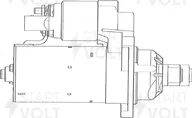 Стартер StartVOLT для Volkswagen Caddy III 2007-2010. Артикул LSt 1832