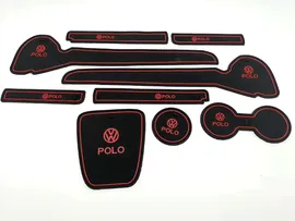 Коврики на панель Volkswagen Polo 2011-2016 красный