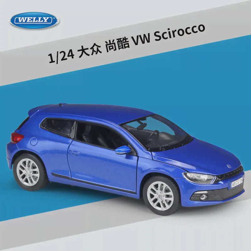 🛍 Модель автомобиля Welly 1:24 Volkswagen VW Scirocco из сплава, литой и игрушечный транспорт с дистанционным управлением, соберите подарки-3