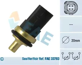 Датчик температуры охлаждающей жидкости FAE для Volkswagen Passat B5 2000-2005. Артикул 33781