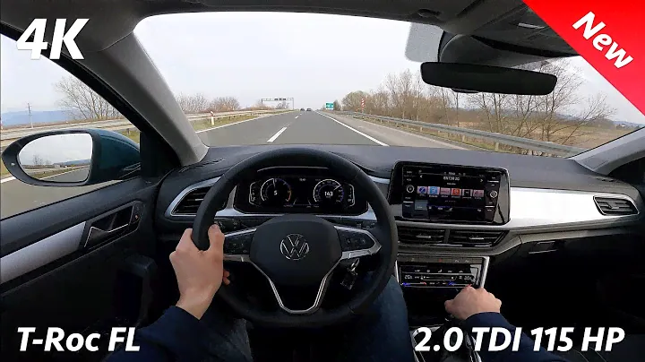 VW T-Roc Life 2022 - тест-драйв и обзор от первого лица в 4K | 2.0 TDI 115 л.с., 6 МКПП (расход)