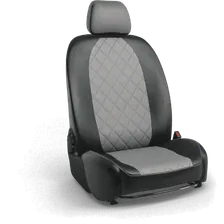 Авточехлы из экокожи на Volkswagen T-5 Красный ромб