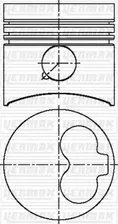 Поршень Yenmak для Volkswagen Transporter T3 1981-1992. Артикул 31-03305-000