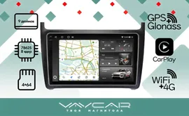 Магнитола Vaycar 09VO4_2HD для VOLKSWAGEN POLO 2009-2019 (Андроид, 4+64Гб, 2HD)