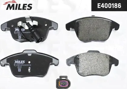 Тормозные колодки Miles (Low-Metallic) передние для Volkswagen Tiguan I 2007-2018. Артикул E400186-0
