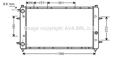 AVA QUALITY COOLING VNA2114. Радиатор системы охлаждения Volkswagen Transporter T4 90>03
